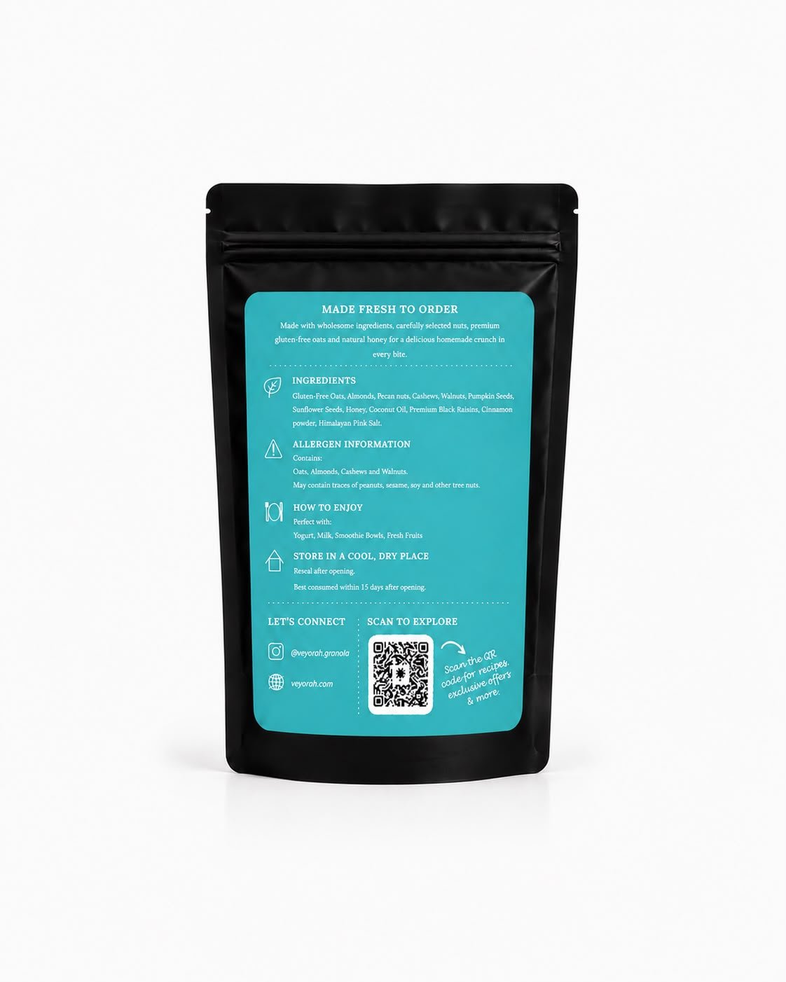 Veyorah Black Raisins Granola Premium Handmade Granola with Black Raisins - Veyorah | Granola & More