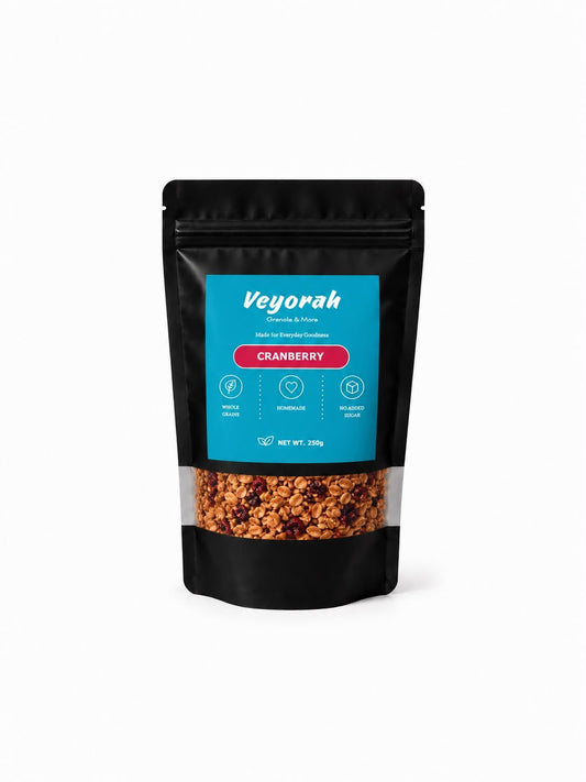 Veyorah Cranberry Granola Premium Handmade Granola with Dried Cranberries - Veyorah | Granola & More